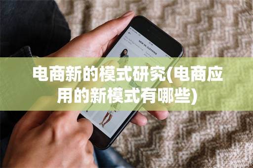 电商新的模式研究(电商应用的新模式有哪些)