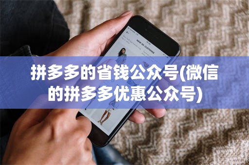 拼多多的省钱公众号(微信的拼多多优惠公众号)