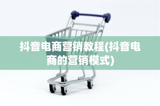抖音电商营销教程(抖音电商的营销模式)