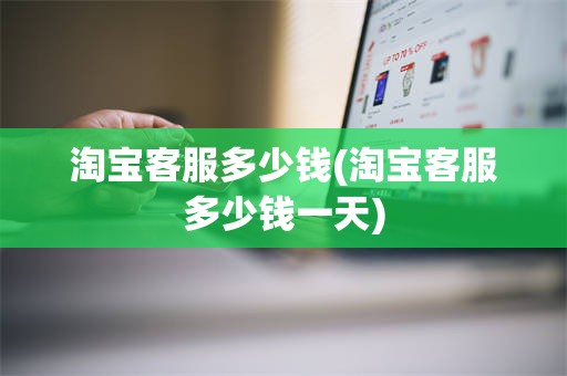 淘宝客服多少钱(淘宝客服多少钱一天)