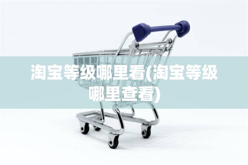 淘宝等级哪里看(淘宝等级哪里查看)