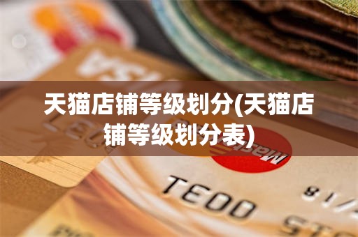 天猫店铺等级划分(天猫店铺等级划分表)