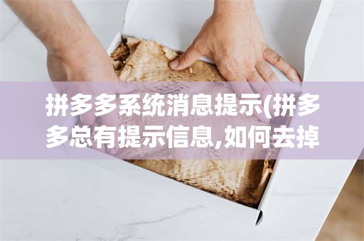 拼多多系统消息提示(拼多多总有提示信息,如何去掉)