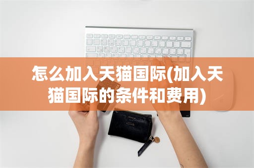 怎么加入天猫国际(加入天猫国际的条件和费用)