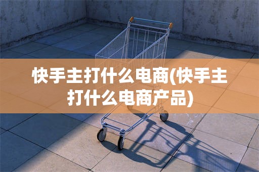 快手主打什么电商(快手主打什么电商产品)