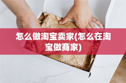 怎么做淘宝卖家(怎么在淘宝做商家)