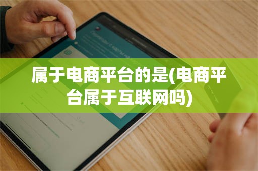 属于电商平台的是(电商平台属于互联网吗)