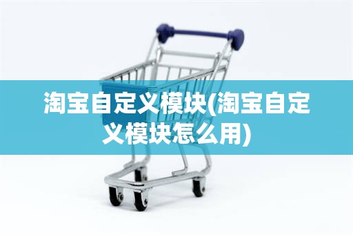 淘宝自定义模块(淘宝自定义模块怎么用)