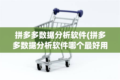 拼多多数据分析软件(拼多多数据分析软件哪个最好用)