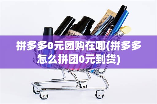 拼多多0元团购在哪(拼多多怎么拼团0元到货)