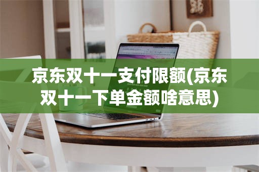京东双十一支付限额(京东双十一下单金额啥意思)