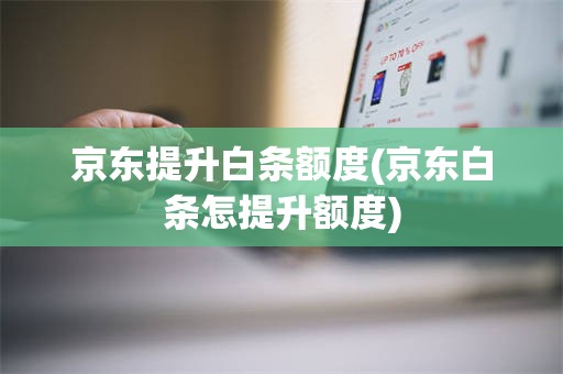 京东提升白条额度(京东白条怎提升额度)