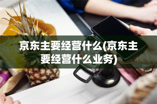 京东主要经营什么(京东主要经营什么业务)