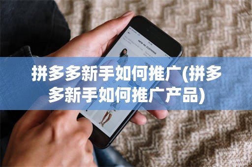 拼多多新手如何推广(拼多多新手如何推广产品)