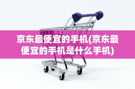 京东最便宜的手机(京东最便宜的手机是什么手机)
