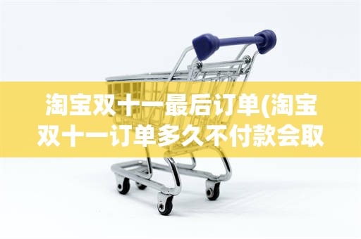 淘宝双十一最后订单(淘宝双十一订单多久不付款会取消)