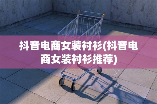 抖音电商女装衬衫(抖音电商女装衬衫推荐)
