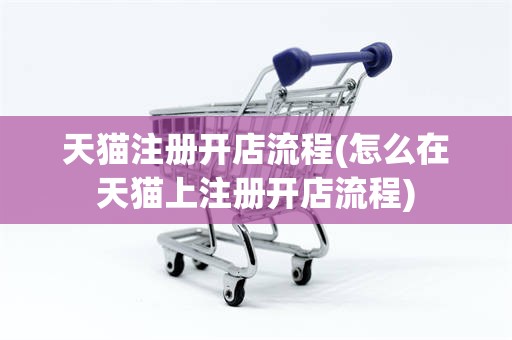 天猫注册开店流程(怎么在天猫上注册开店流程)