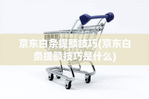 京东白条提额技巧(京东白条提额技巧是什么)