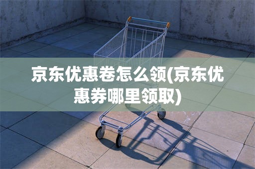 京东优惠卷怎么领(京东优惠券哪里领取)