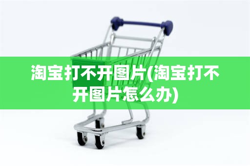 淘宝打不开图片(淘宝打不开图片怎么办)