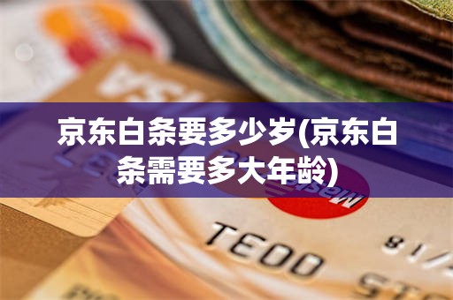 京东白条要多少岁(京东白条需要多大年龄)