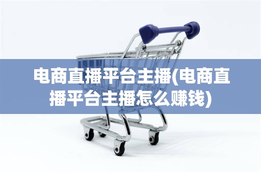 电商直播平台主播(电商直播平台主播怎么赚钱)