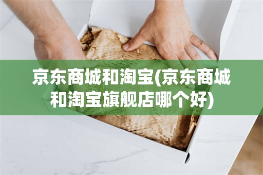 京东商城和淘宝(京东商城和淘宝旗舰店哪个好)