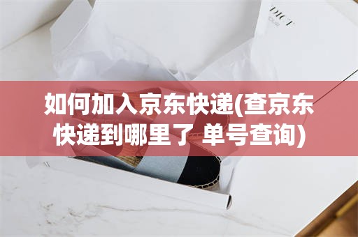 如何加入京东快递(查京东快递到哪里了 单号查询)