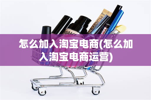 怎么加入淘宝电商(怎么加入淘宝电商运营)