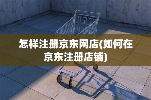 怎样注册京东网店(如何在京东注册店铺)
