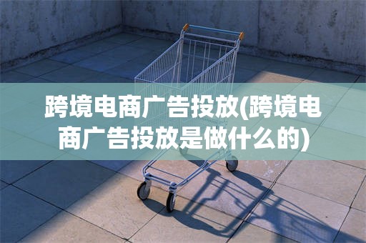 跨境电商广告投放(跨境电商广告投放是做什么的)