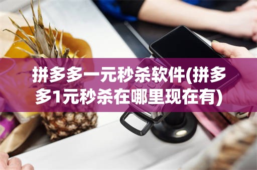 拼多多一元秒杀软件(拼多多1元秒杀在哪里现在有)