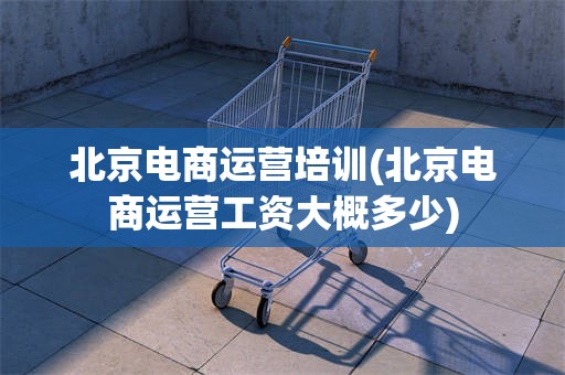 北京电商运营培训(北京电商运营工资大概多少)