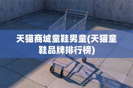 天猫商城童鞋男童(天猫童鞋品牌排行榜)