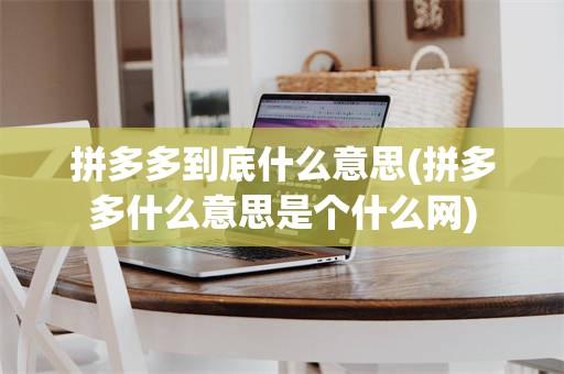 拼多多到底什么意思(拼多多什么意思是个什么网)
