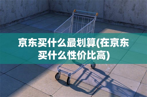 京东买什么最划算(在京东买什么性价比高)