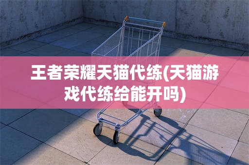 王者荣耀天猫代练(天猫游戏代练给能开吗)