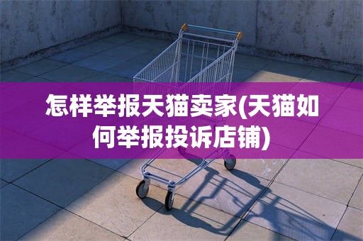 怎样举报天猫卖家(天猫如何举报投诉店铺)