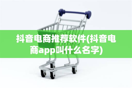 抖音电商推荐软件(抖音电商app叫什么名字)
