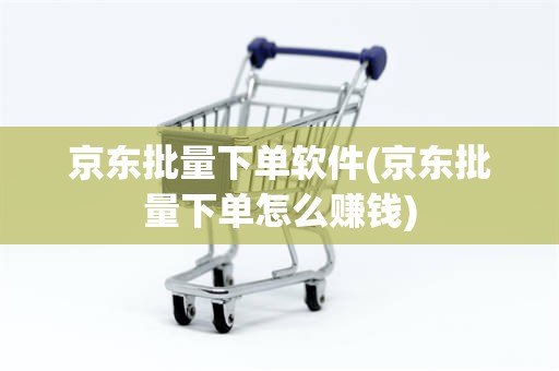 京东批量下单软件(京东批量下单怎么赚钱)