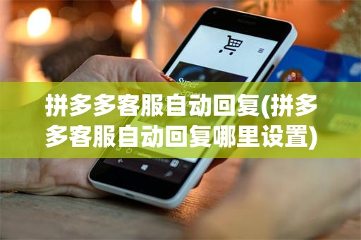 拼多多客服自动回复(拼多多客服自动回复哪里设置)