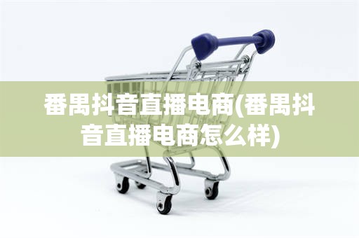 番禺抖音直播电商(番禺抖音直播电商怎么样)
