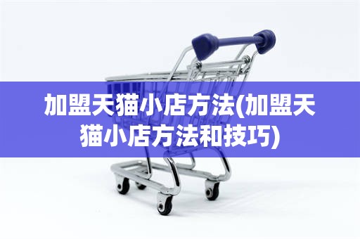 加盟天猫小店方法(加盟天猫小店方法和技巧)