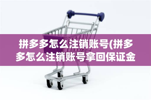 拼多多怎么注销账号(拼多多怎么注销账号拿回保证金)
