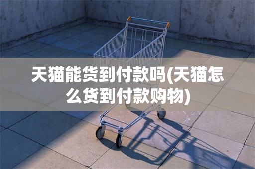 天猫能货到付款吗(天猫怎么货到付款购物)