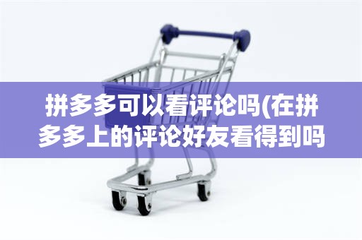 拼多多可以看评论吗(在拼多多上的评论好友看得到吗)