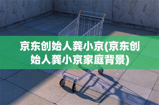 京东创始人龚小京(京东创始人龚小京家庭背景)