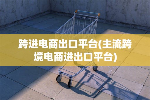 跨进电商出口平台(主流跨境电商进出口平台)