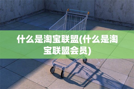 什么是淘宝联盟(什么是淘宝联盟会员)